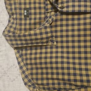 Uniqlo Navy & Gold Gingham Shirt